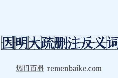 因明大疏删注反义词是什么意思的图片